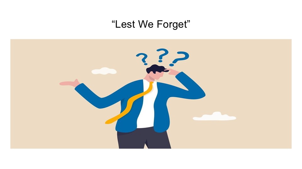 Lest We Forget – Nehemiah 9:1-3